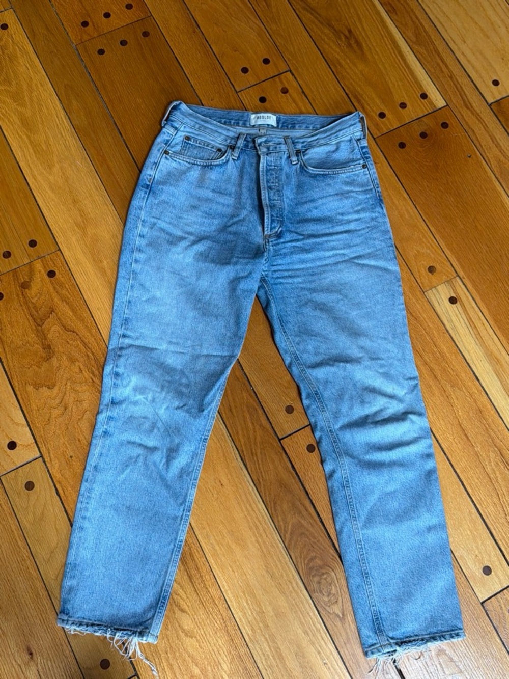Agolde Women's Light Blue Straight Jeans